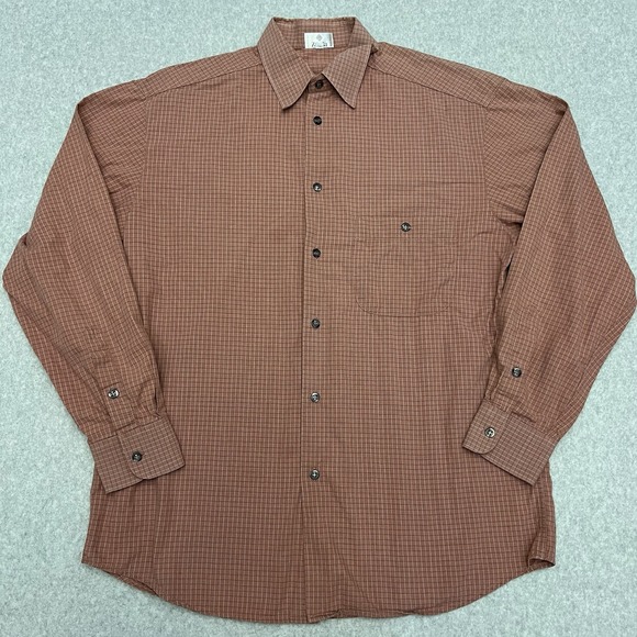 Zanella Other - Zanella Shirt Men's Large Red Windowpane Check Career Office Quiet Luxury Italy
